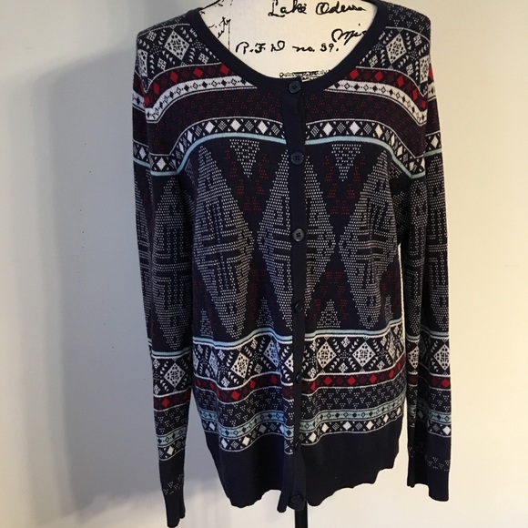 Merona Sweaters - Merona Nordic print cardigan XXL
